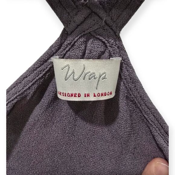 Wrap London Size Small Baby Doll Racerback Bow Cami Dusty Plum Tank Goth Flowy - Picture 3 of 6